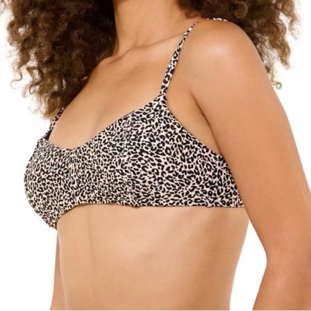 Juniors' Leopard Print Bikini Top